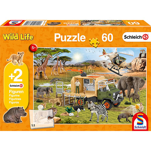 Schleich: Safari Adventure (60pc) inc. two figures