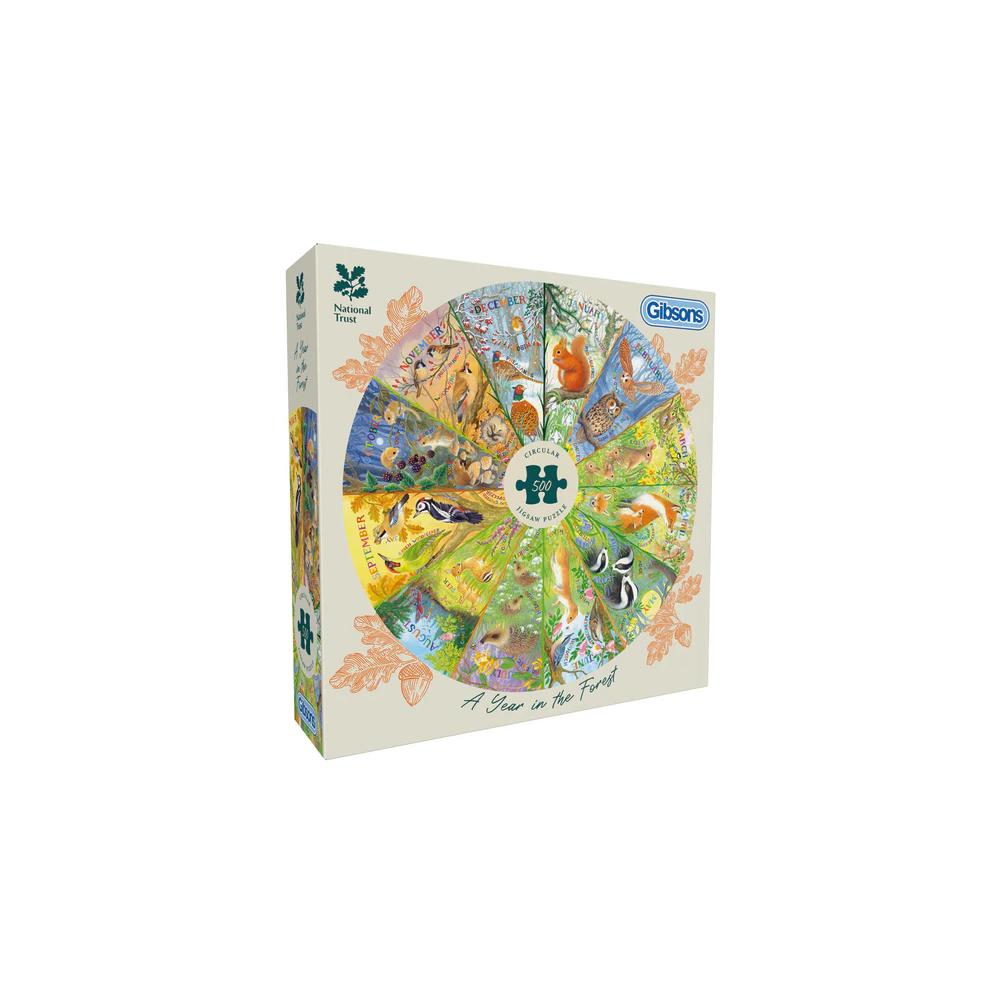 Gibsons: National Trust: A Year in the Forest (500 CIRCULAR Pieces)