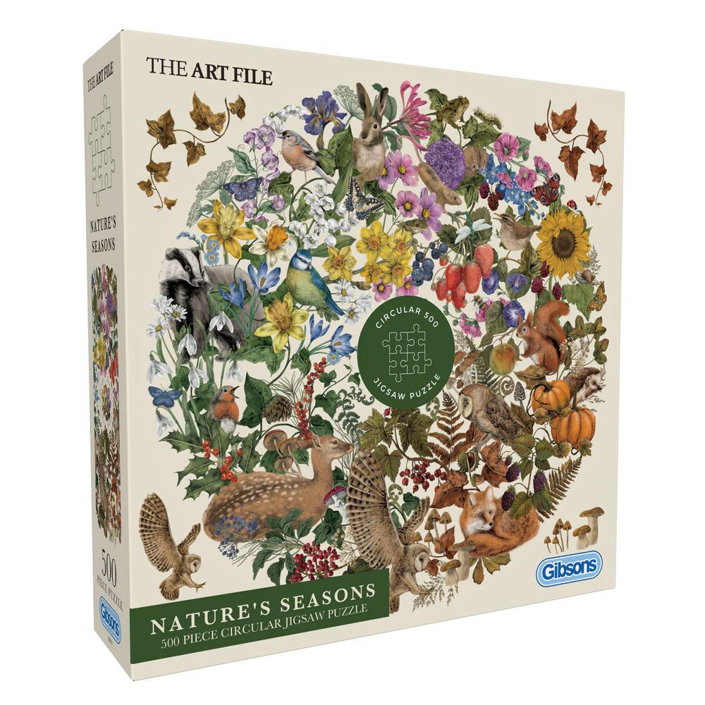 Gibsons: The Art File: Nature's Seasons (500 CIRCULAR Pieces)
