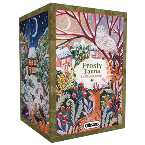*B Grade* Gibsons: Frosty Fauna Puzzle (3x500 Pieces)