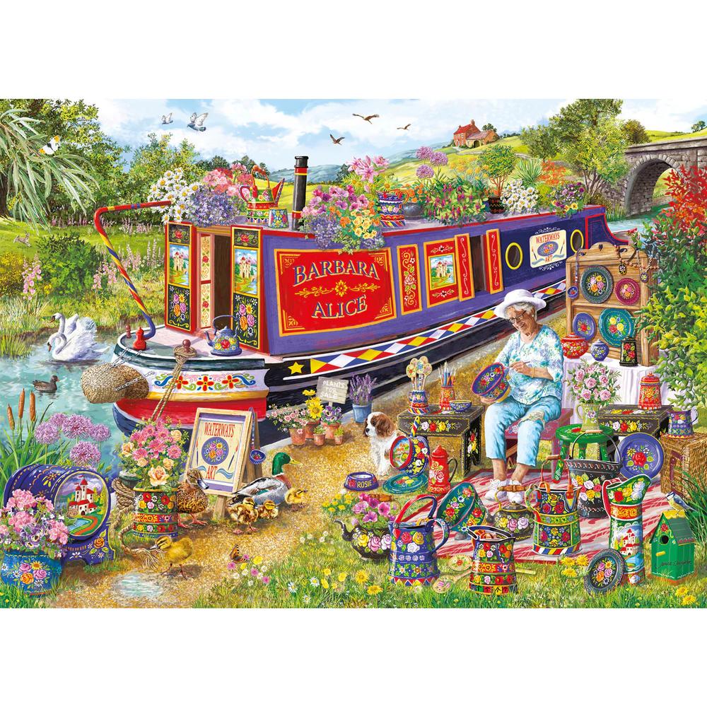 Gibsons: Canal Boat Blooms (1000 Pieces)