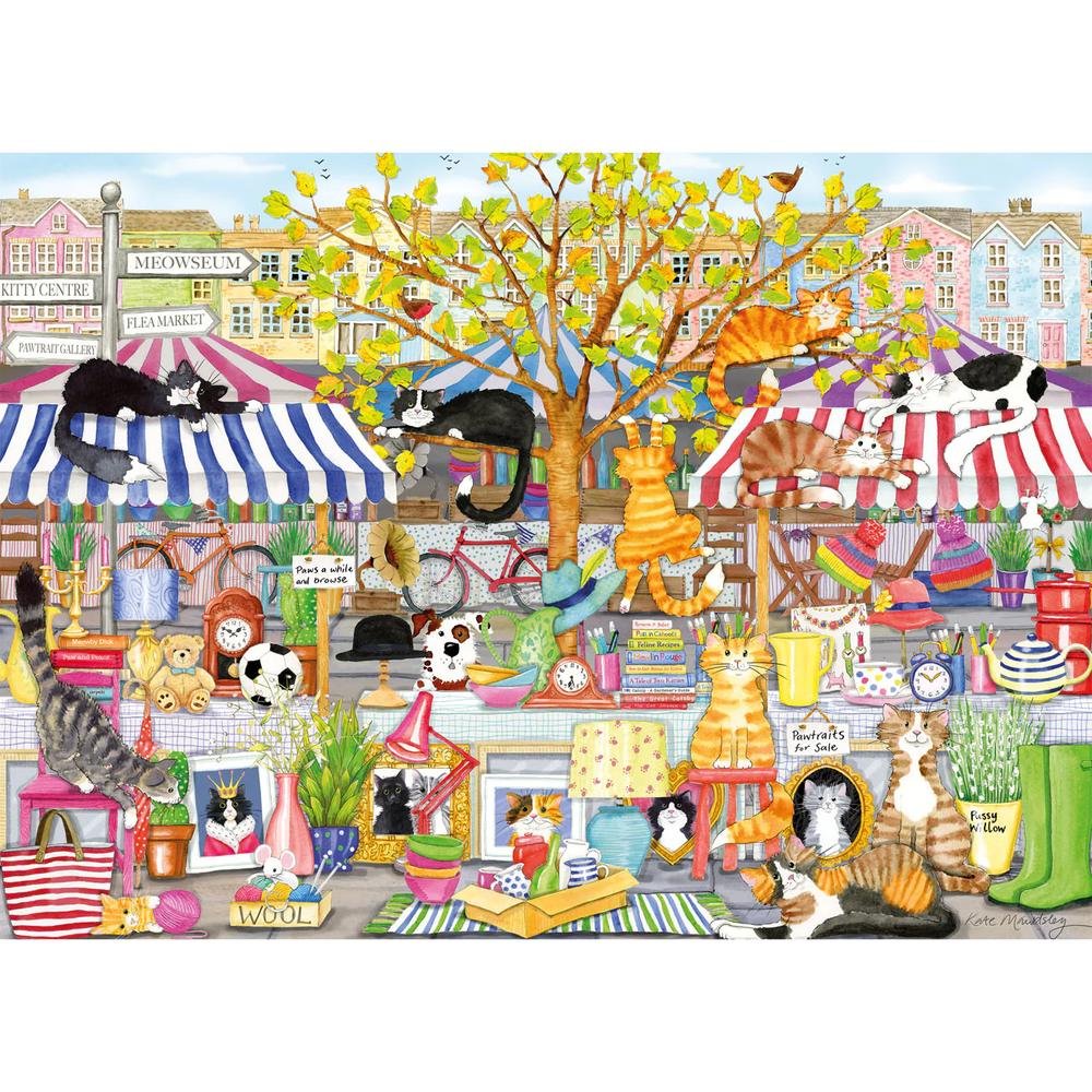 Gibsons Flea Market Moggies 1000 Piece