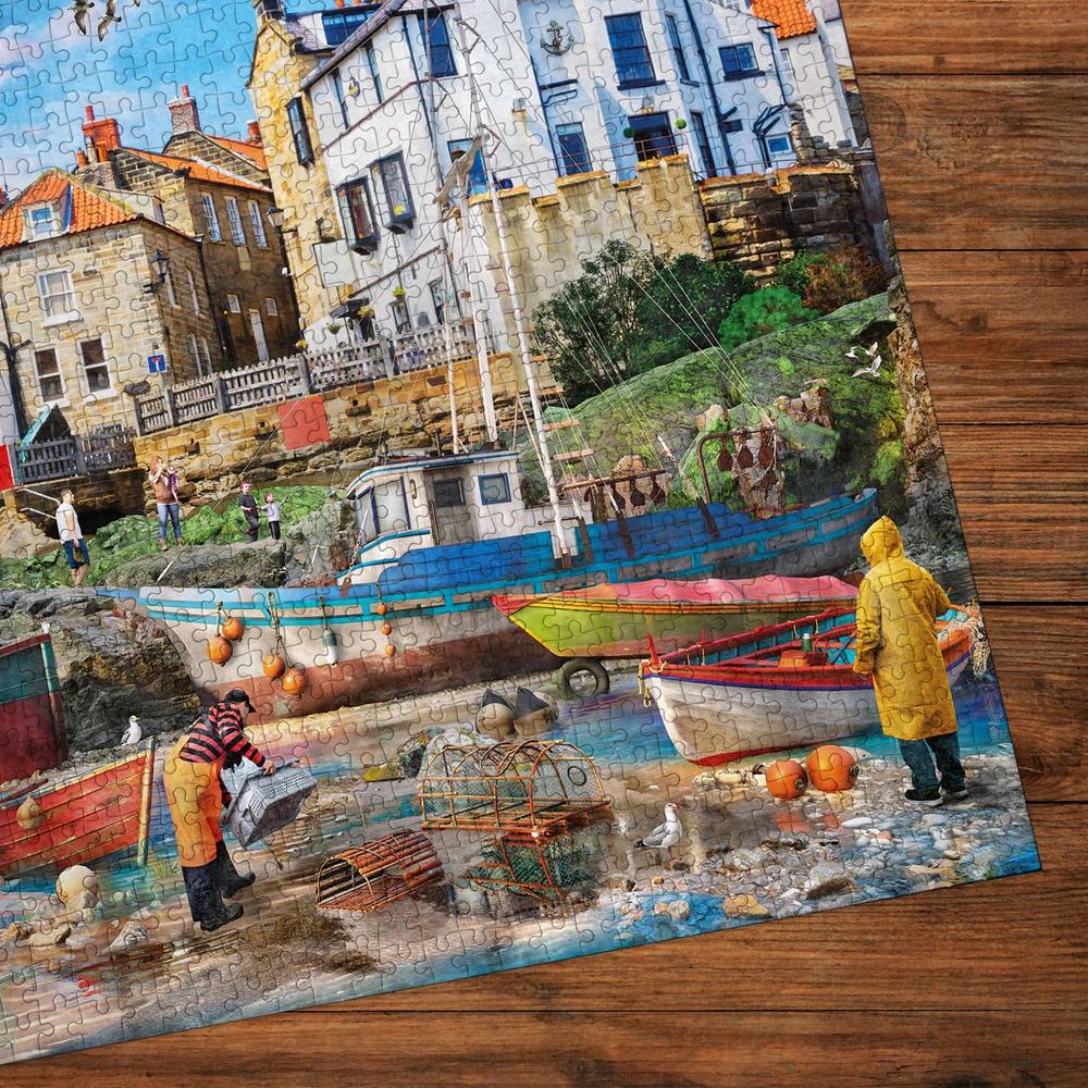Gibsons: Fishermen at Robin Hood's Bay Puzzle (1000 Pieces)_2