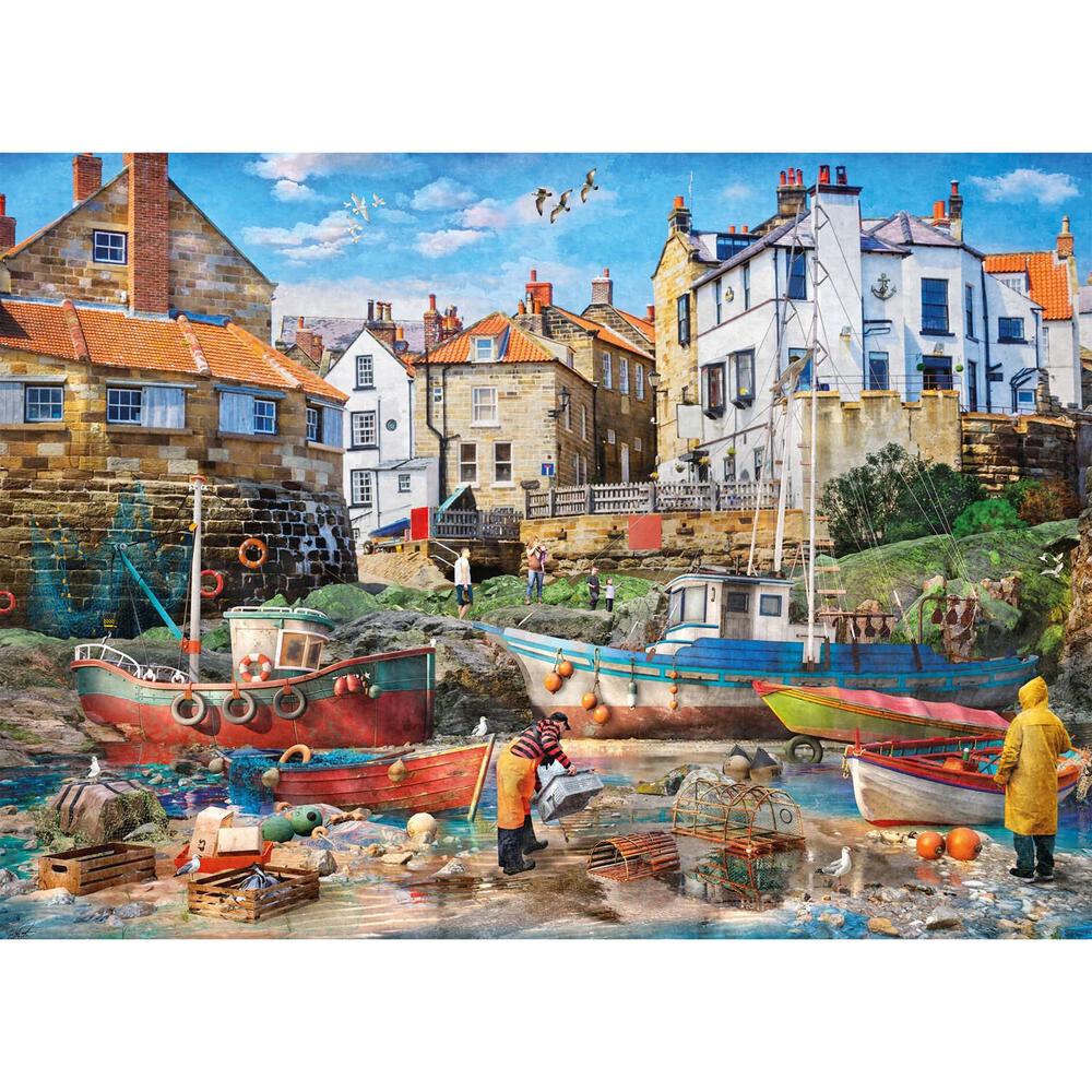 Gibsons: Fishermen at Robin Hood's Bay Puzzle (1000 Pieces)_4