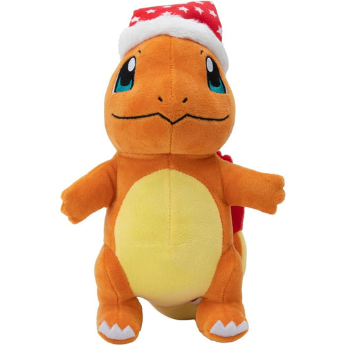 Pokemon - 8" Seasonal Plush (Holiday) Charmander with Santa Hat