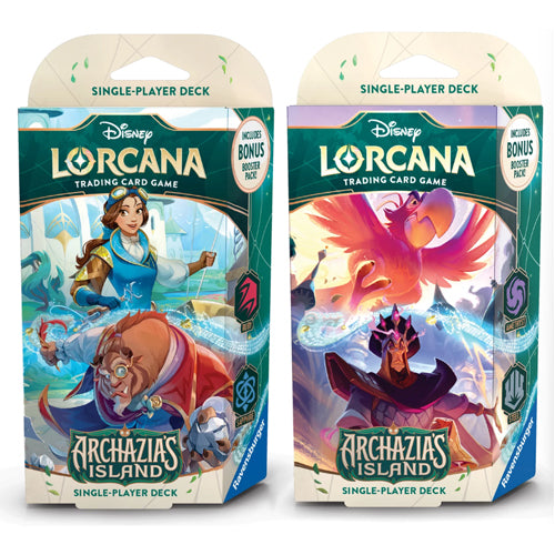 generic lorcana tcg: shimmering skies: starter decks: both emerald Disney Lorcana: Skies - Deck (Emerald & Steel) or the enchanting power of Elsa Disney Lorcana: Shimmering Skies Starter