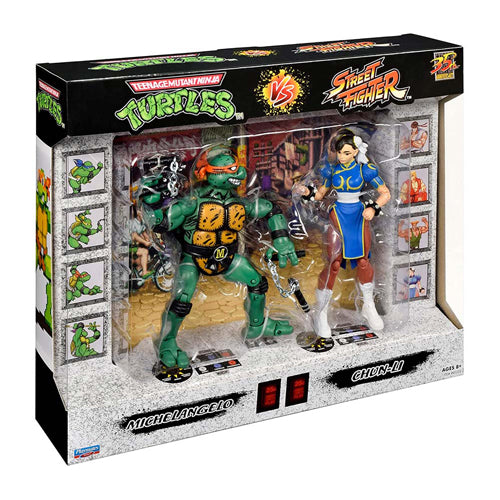 Teenage Mutant Ninja Turtles Vs. Street Fighter: Action Figure 2-Pack: Michaelangelo Vs. Chun Li