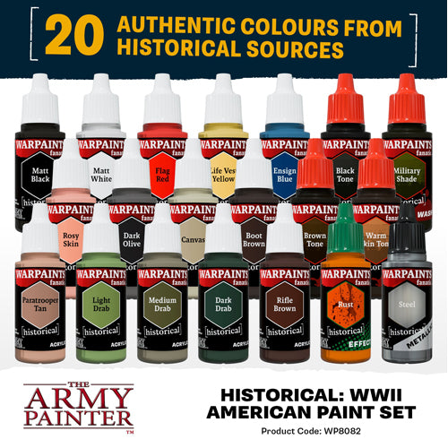 The Army Painter: Warpaints Fanatic - WW2 American Paint Set