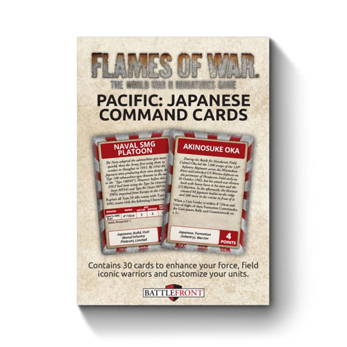 The Pacific: Japanese Command Cards (x30 Cards) - Limited Edition