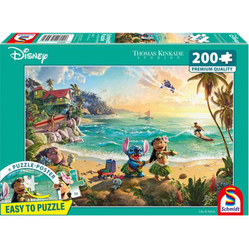 Thomas Kinkade: Disney Lilo and Stitch Puzzle - 200 Pieces