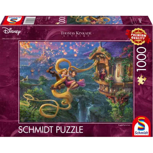 Thomas Kinkade: Disney Tangled Up in Love Puzzle - 1000 Pieces