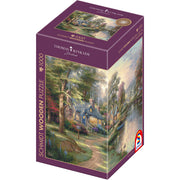 Thomas Kinkade: Hometown Lake Wooden Puzzle - 1000 Pieces