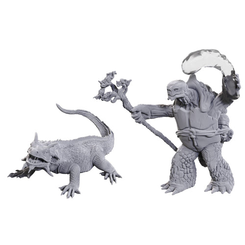 Tortle Druid & Wild Shape Giant Lizard: D&D Nolzur's Marvelous Miniatures (W24)