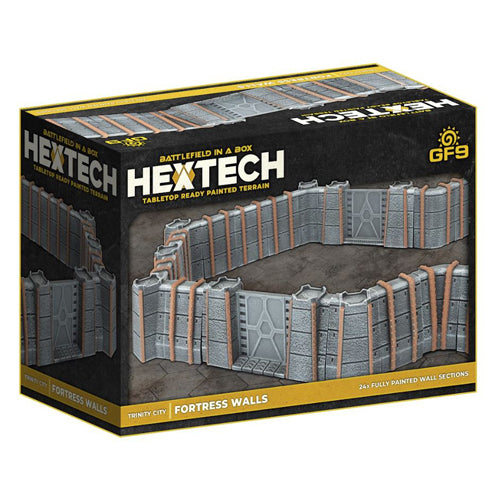 Trinity City Walls - Grey Hextech Tabletop Ready Painted Terrain: