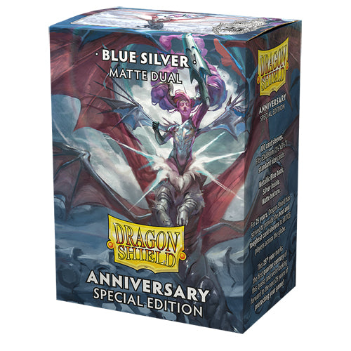 UNIT Dragon Shield Matte Dual Standard Sleeves: Blue Silver Anniversary Speical Edition (100 ct.)