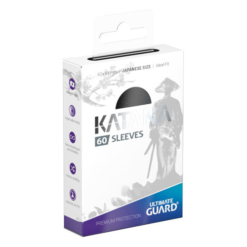 Ultimate Guard - Katana Sleeves - Japanese Size - Black 60pk