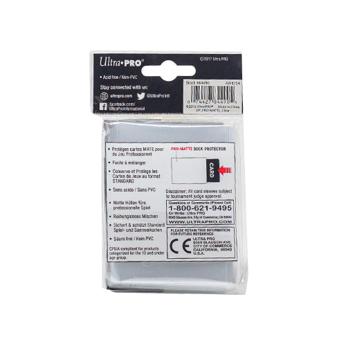 Ultra PRO Matte Clear Deck Protector Sleeves (50 count)