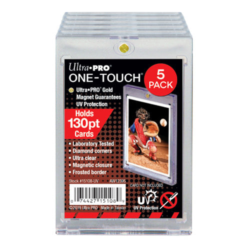 Ultra Pro - 2-1/2 Inch x 3-1/2 Inch 130pt UV One-Touch Magnetic Holder 5 Pack