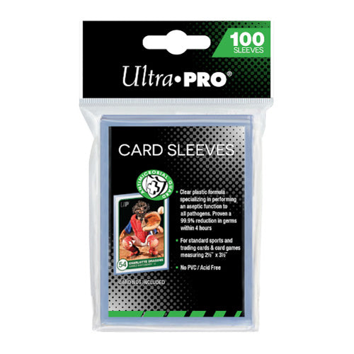 Ultra Pro - 2-1/2 Inch x 3-1/2 Inch Antimicrobial Card Sleeves 100 Pack