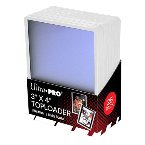 Ultra Pro - 3 x 4 Inch White Border Toploader 25 Pack