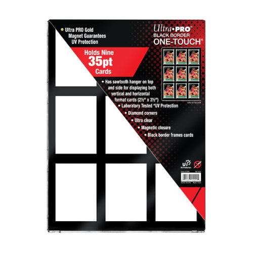 Ultra Pro - 9 Pocket Black Border UV One-Touch Magnetic Holder