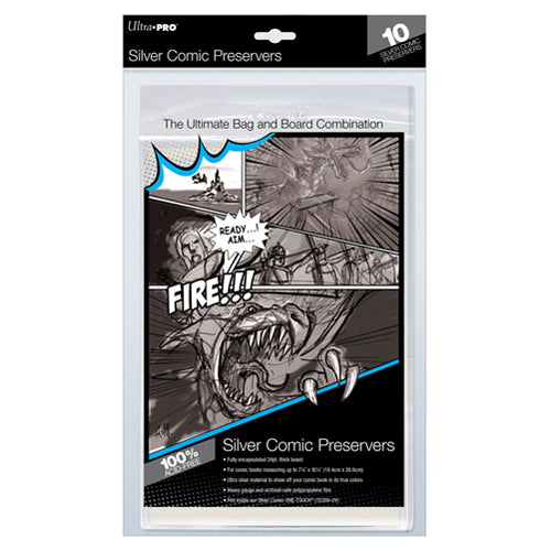 Ultra Pro - Silver Comic Preserver 7-1/4 Inch x 10-1/2 Inch - 10 Pack