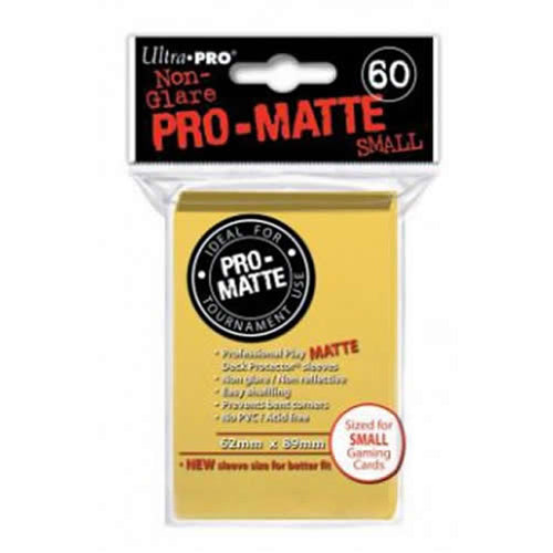 Ultra Pro - Small Pro Matte Card Sleeves 60pk - Yellow (10 Count CDU)