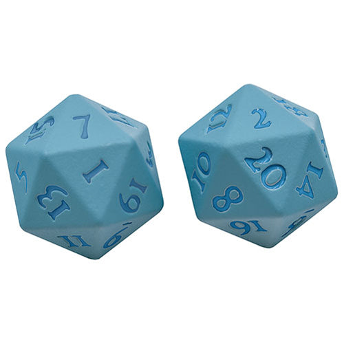 Ultra Pro - Vivid Heavy Metal D20 Dice Set 2 Pack - Light Blue