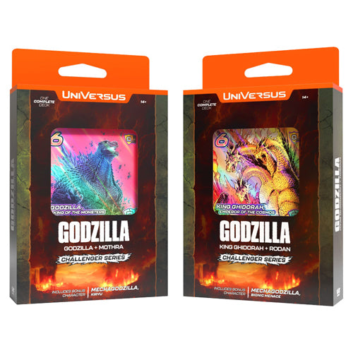 UniVersus: Challenger Series Display - Godzilla & Mothra Challenger / King Ghidorah and Rodan - 2-Set