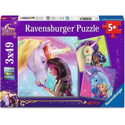 Unicorn Academy 3 Puzzles - 49 Pieces