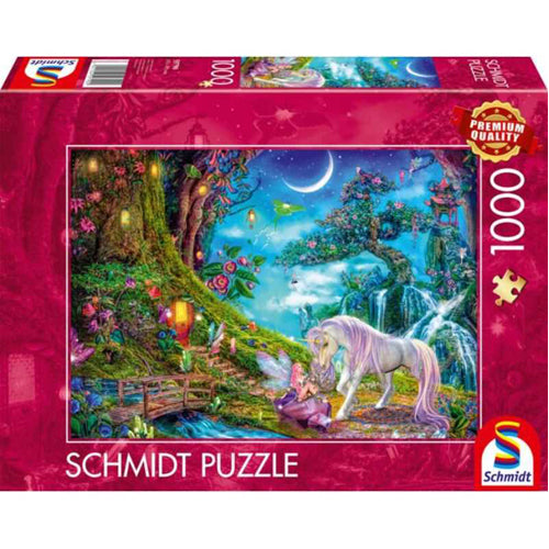 Unicorn and Elf Among the Trees Puzzle - 1000 Pieces
