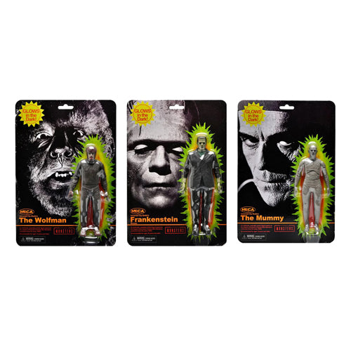 Universal Monsters Retro Glow In The Dark Assortment 7 Inch Scale Action Figures
