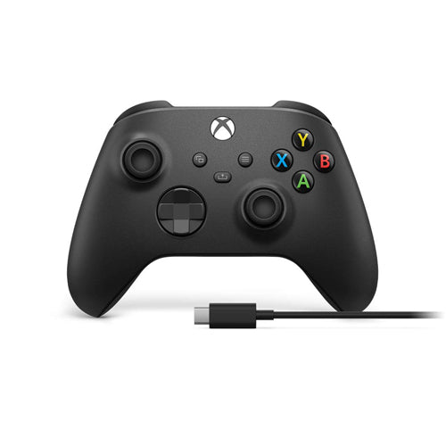 Microsoft Official Xbox Series X/S - Wireless Controller + USB-C Cable - Carbon Black (Xbox Series X/S/PC)