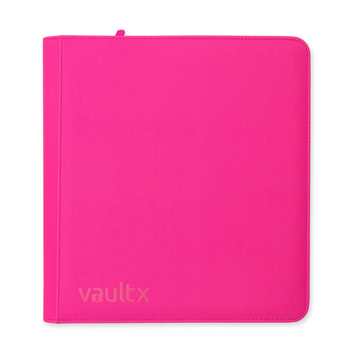 Vault X - 12-Pocket Exo-Tec® Zip Binder - Neon Pink