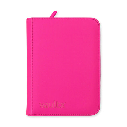 Vault X - 4-Pocket Exo-Tec® Zip Binder - Neon Pink