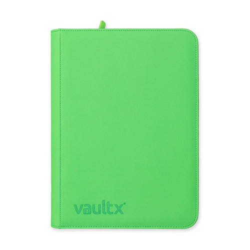 Vault X - 9-Pocket Exo-Tec® Zip Binder - Neon Green