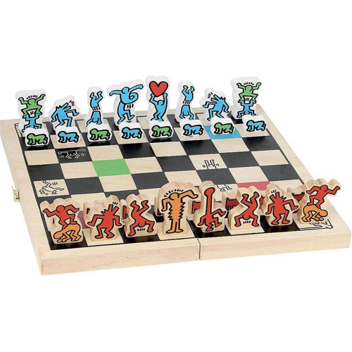 Vilac - Keith Haring Chess In A Wooden Box