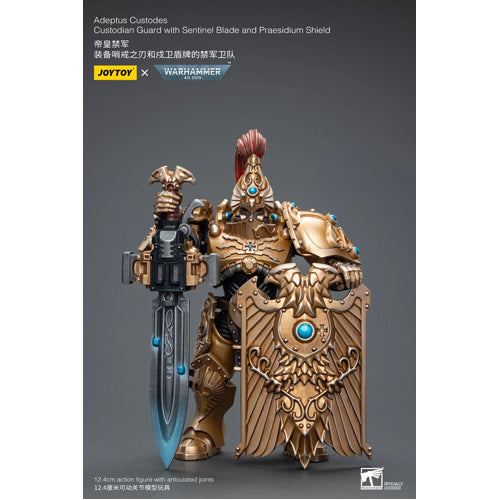 Warhammer 40K 1/18 Scale Adeptus Custodes Custodian Guard with Sentinel Blade and Praesidium Shield