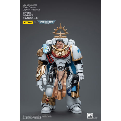 Warhammer 40K 1/18 Scale Space Marines White Consuls Captain Messinius