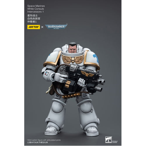 Warhammer 40K 1/18 Scale Space Marines White Consuls Intercessors 1