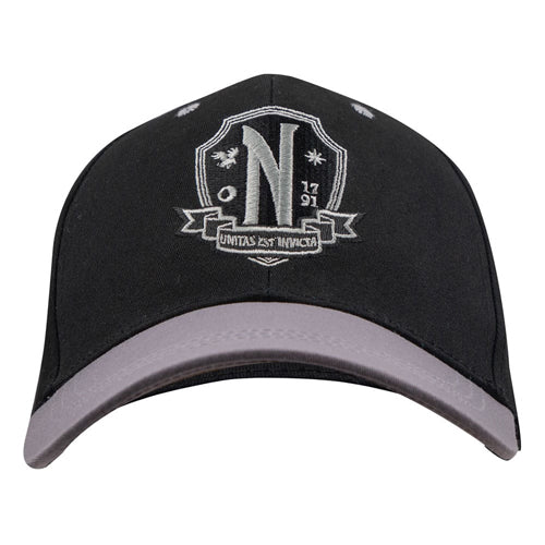 Wednesday Curved Bill Cap Nevermore Academy Black