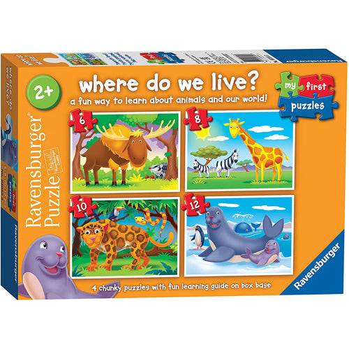 Where do we Live? (6, 8, 10, 12 pieces)