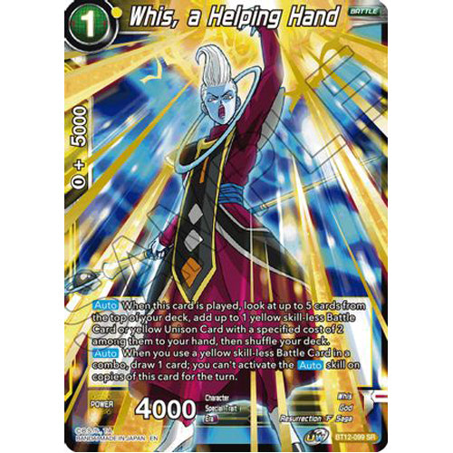 Whis, a Helping Hand - Dragonball Super BT12-099 Super Rare