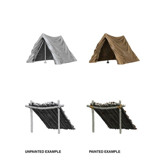 WizKids Deep Cuts Unpainted Miniatures (W10) - Tent & Lean-To