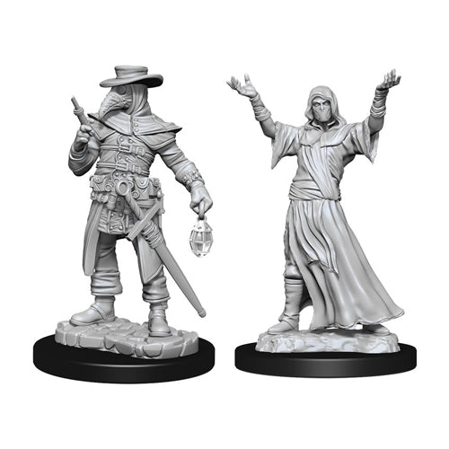 WizKids Deep Cuts Unpainted Miniatures (Wave 15): Plague Doctor & Cultist