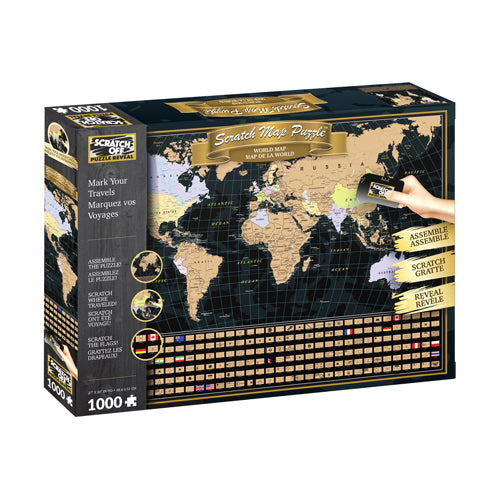 World Map Scratch Off Puzzle