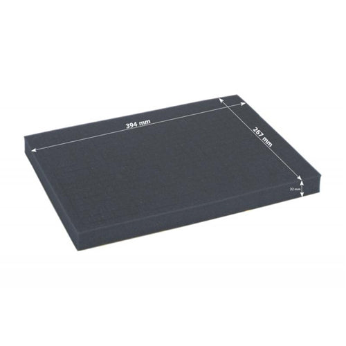 XL Box with two 32mm deep raster foam trays