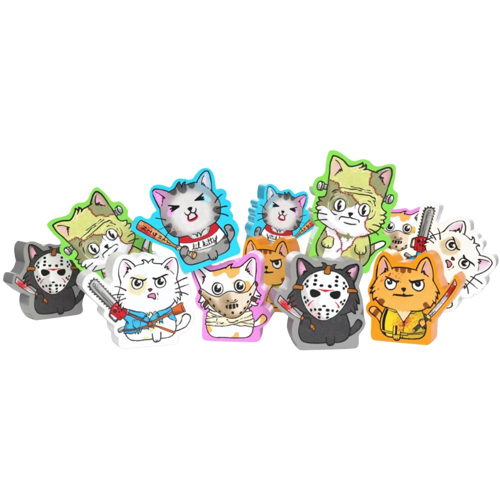 Cats vs Cucumbers - Killer Kitten Meeple Set