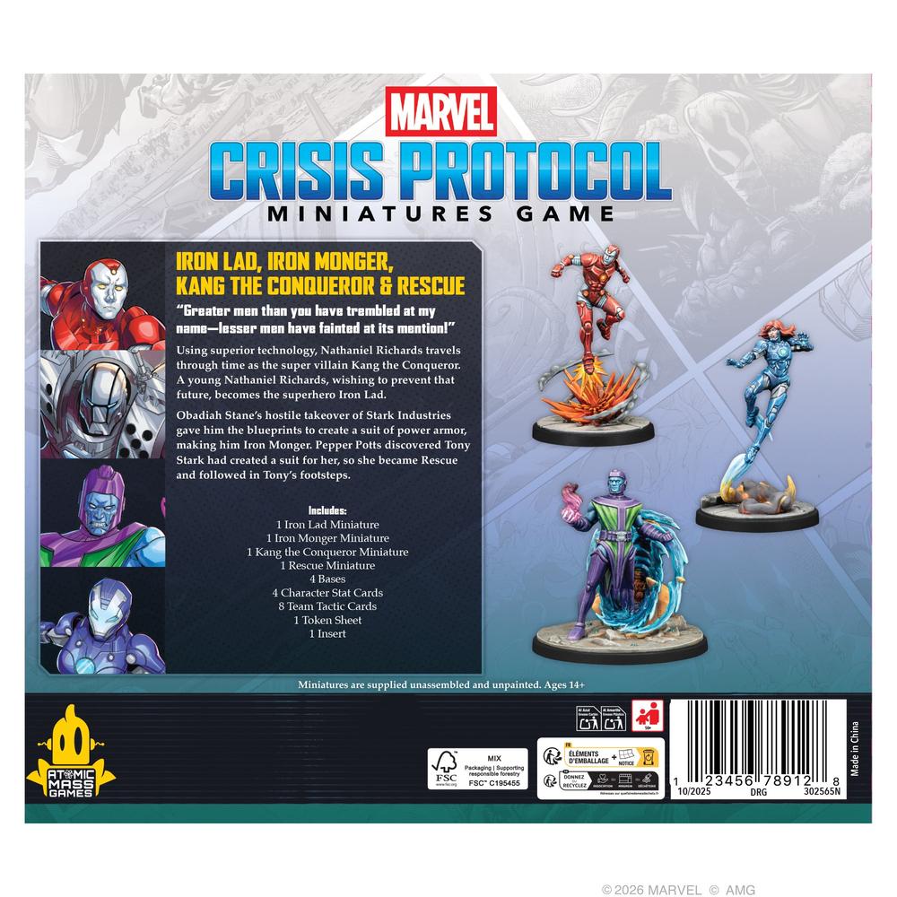 Marvel: Crisis Protocol Iron Lad, Iron Monger, Kang The Conqueror & Rescue