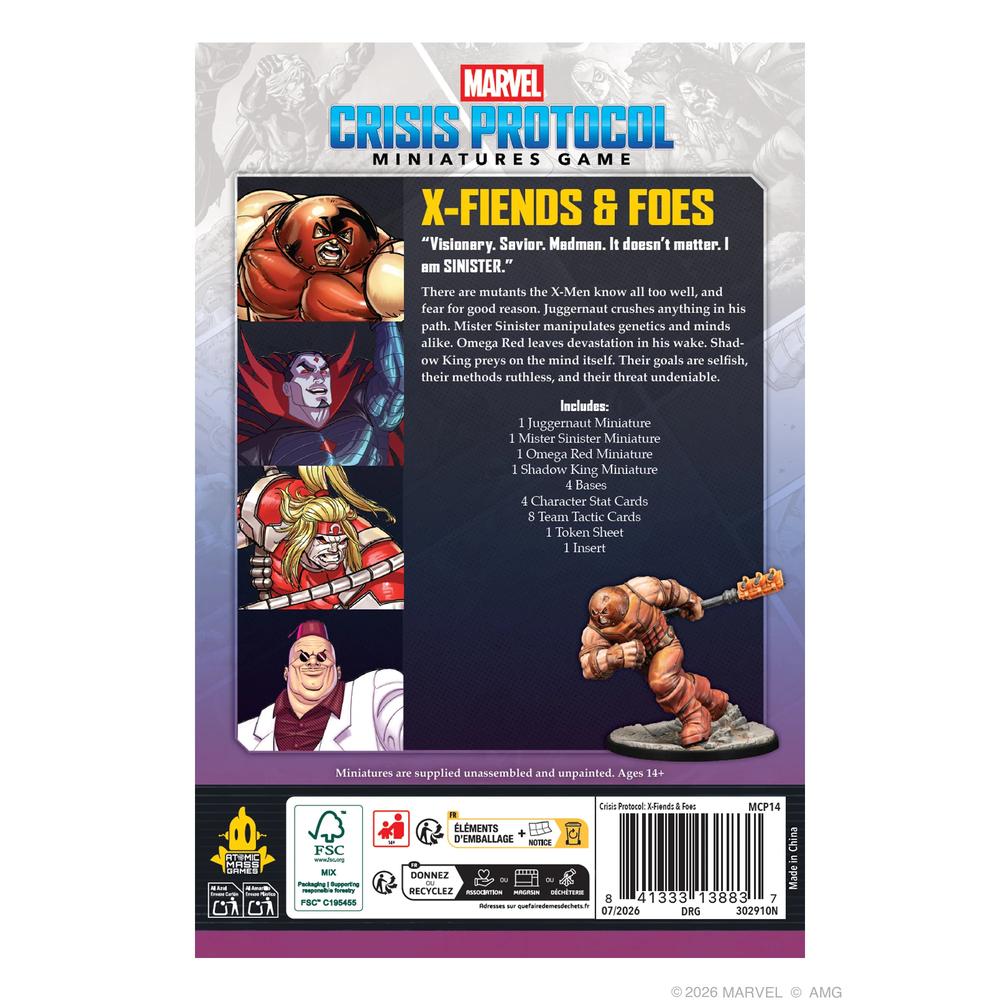 Marvel: Crisis Protocol X-Fiends & Foes Character Pack